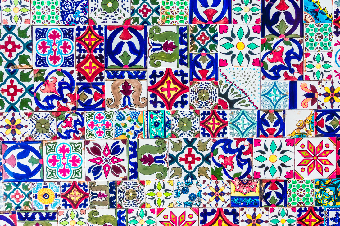 Morocco mosaic tiles textures