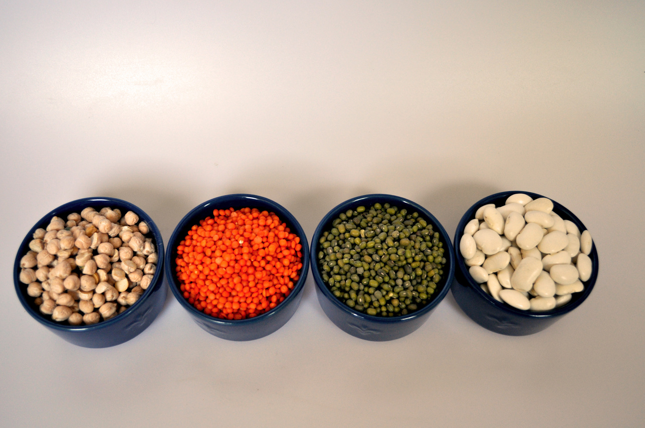 bean products - chick peas, beans, mung, lentils