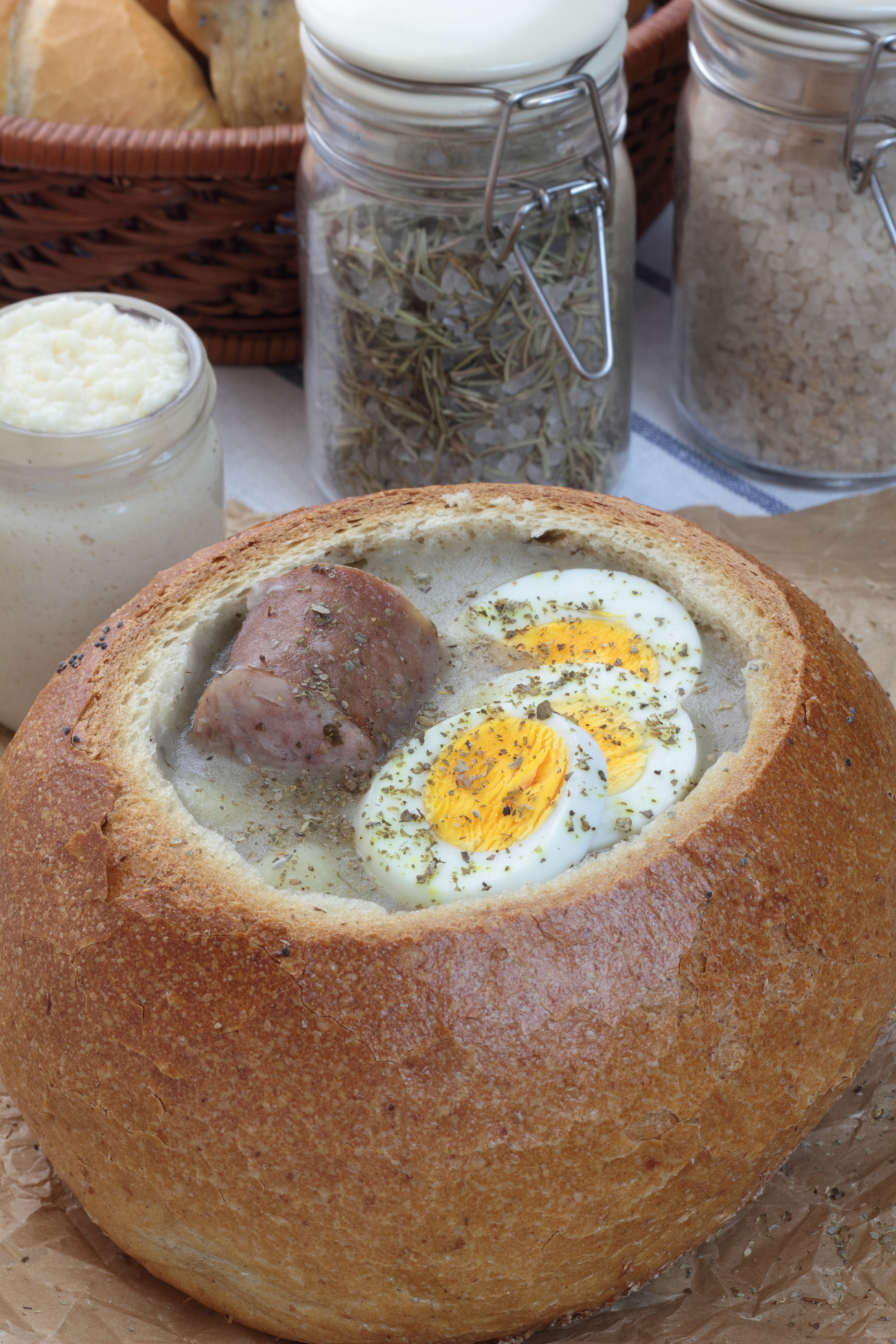 Zurek - sour rye soup.