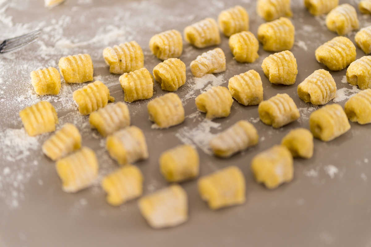 close up raw gnocci